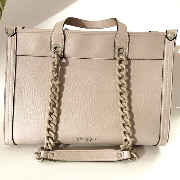 Jessica Simpson Leather Bag in LAVENDER with chain handles in lavender. 🌸🌸🌸 - Picture 1 of 12